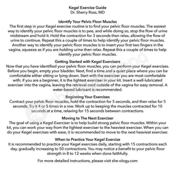 She-ology Interchangeable Weighted Kegel 8 Piece Set