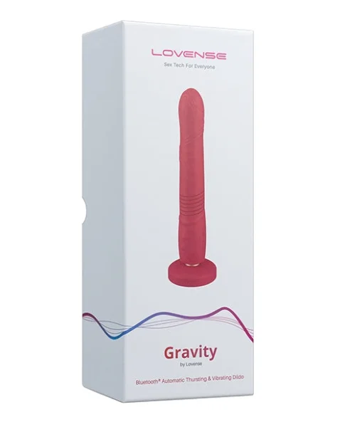 Lovense Gravity App Enabled Silicone Waterproof Rechargeable Thrusting & Vibrating Dildo