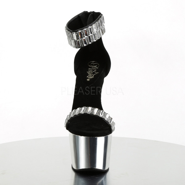 7 inches Heel, 2 3/4 inches PF Ankle Cuff Sandal w/RS, Back Zip — image 6 of 8
