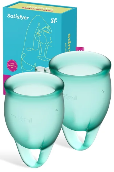 Satisfyer Feel Confident Silicone Menstrual Cups (2 Pce)
