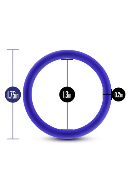 Performance - Vs1 Pure Premium Silicone Cockrings  - Medium - Indigo