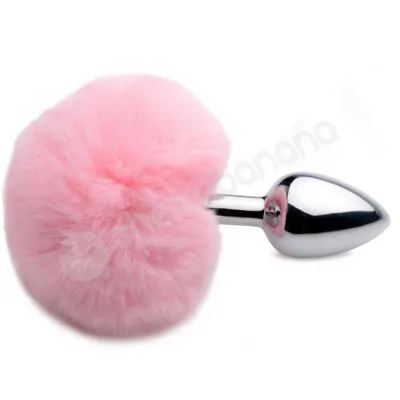 Tailz Fluffy Pink Bunny Tail Metal 5 Anal Plug