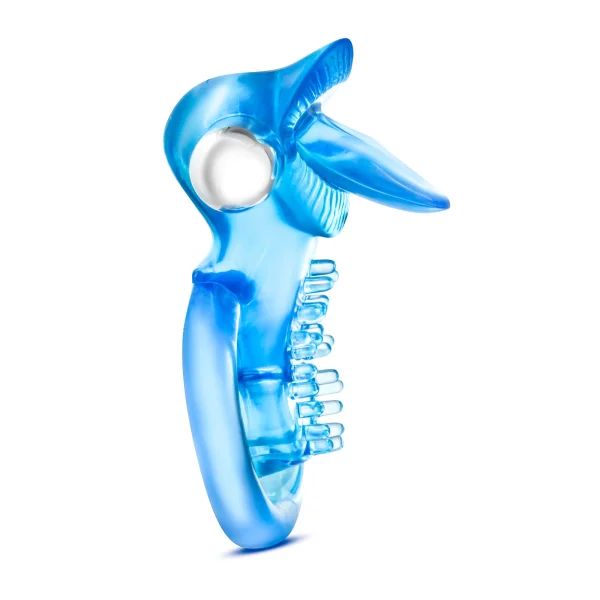 Stay Hard 10 Function Vibrating Tongue Ring Blue — image 7 of 14