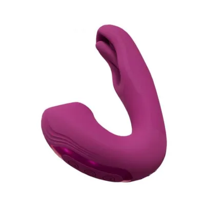 G Spot Vibrators Vive Yuna Rechargeable Dual Motor Airwave Vibrator With Innovative G spot Flapping Stimulator Pink
