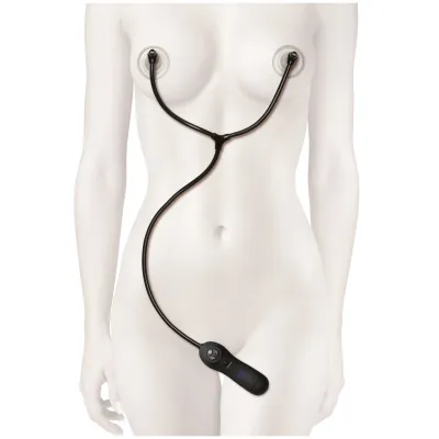Merci Swell Auto Vibrating Nipple Sucker Cups Black