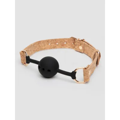 Natural Cork Breathable Padded Ball Gag