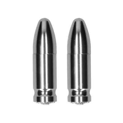 Shots Toys Magnetic Bullet Nipple Clamps with Diamond Gem