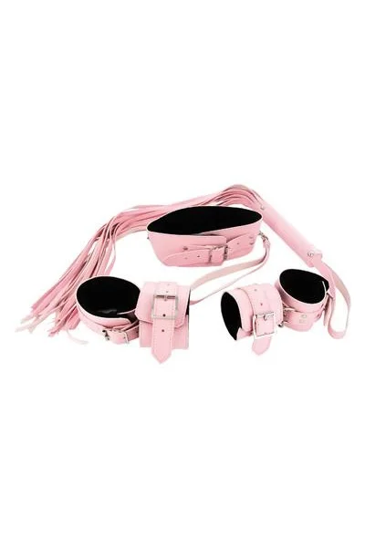 Strict Leather Pink Bondage Set