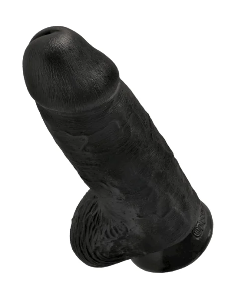 King Cock Chubby Suction Cup Dildo - Black - 9 Inch