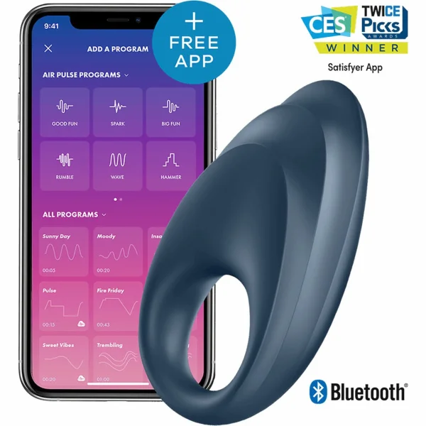 Satisfyer Powerful One Vibrating Cock Ring with Long-Distance App Control