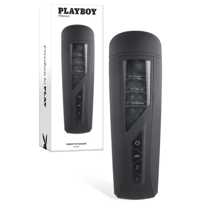 Playboy Pursuit Of Pleasure 10 7 Vibrating Stroker with Beaded Pleasure Rings