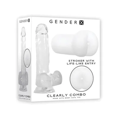 Gender X Clearly Dildo Stroker Set