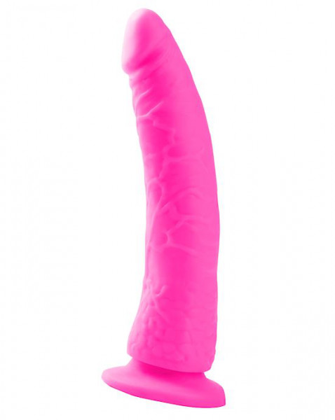 Neon Slim 7 Inch Suction Cup Dildo - Pink - 7 Inch