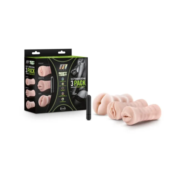 M For Men 3pk Self Lube Vibrating Stroker Kit — image 9 of 13