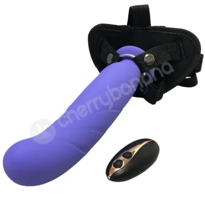 Seven Creations 9 Vibration Purple Dildo Harness Strap On Set