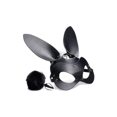 Bunny Tail Anal Plug and Mask Set
