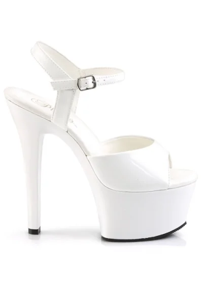 Aspire 6" White Vegan Platforrm Sandal By Pleaser