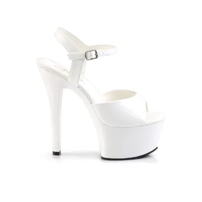 Aspire 6 White Vegan Platforrm Sandal By Pleaser