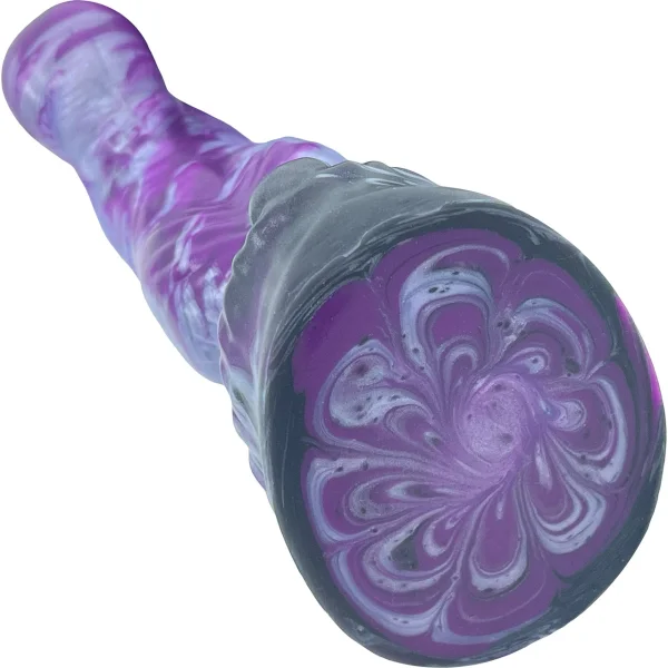 The Aliter Bent Knot Alien Monster 6.75" Silicone Dildo By Uberrime - Storm