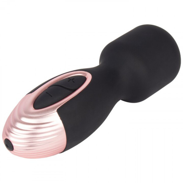 Bondara Black Rose Gold 7 Function Rechargeable Mini Wand Vibrator — image 4 of 5