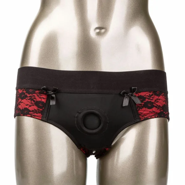 Scandal Crotchless Pegging Panty Set with Dildo - Small/Medium
