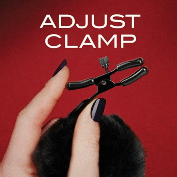 Blush Noir Pom Nipple Clamps