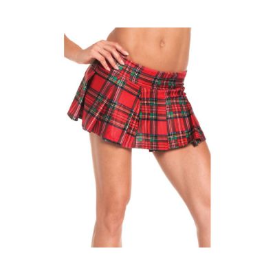 Plaid Pleated Skirt Res S m