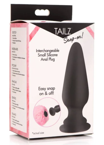 Snap-on Interchangeable Small Silicone Anal Plug  Silicone Anal Plug