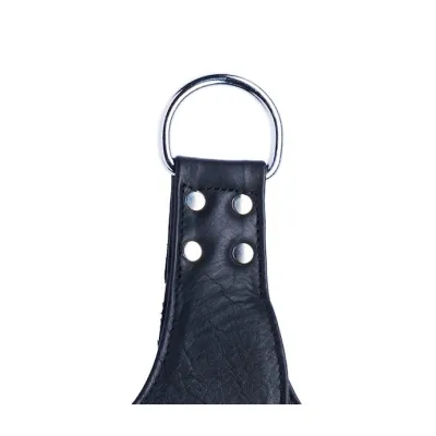 Bound X Leather Suspension Wrist Cuffs Black