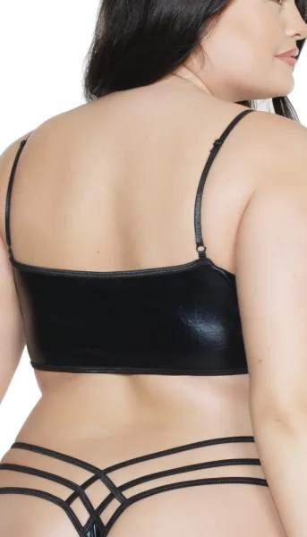 Coquette Lingerie Liquid Latex Strappy Bralette