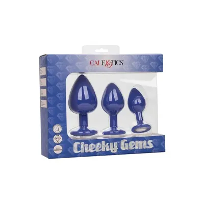 Cheeky Gems Butt Plug Set Purple 2 Inch