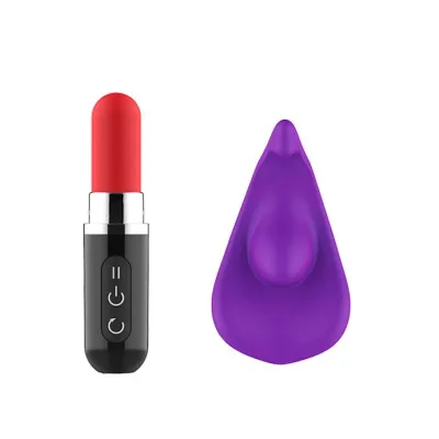 Abby Lipstick Remote Control Wearable Vibrator Purple