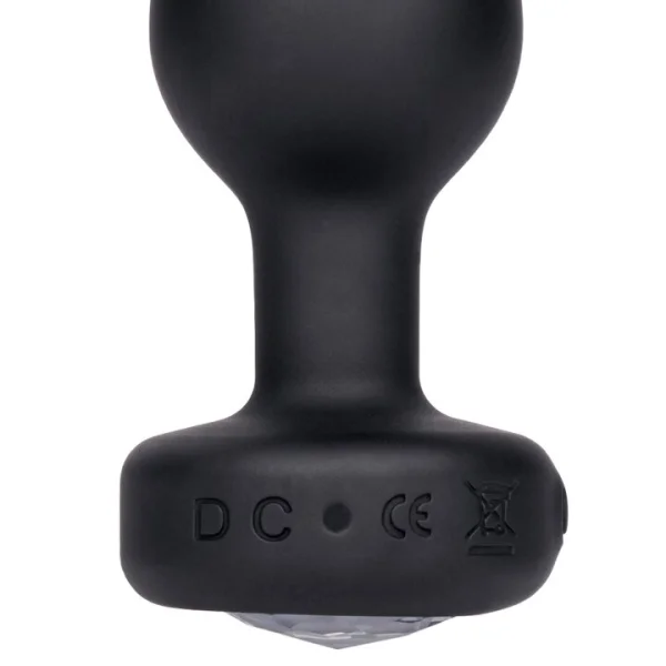 Bejewelled Black Silicone 10 Function Remote Butt Plug - 3 Inch — image 5 of 7