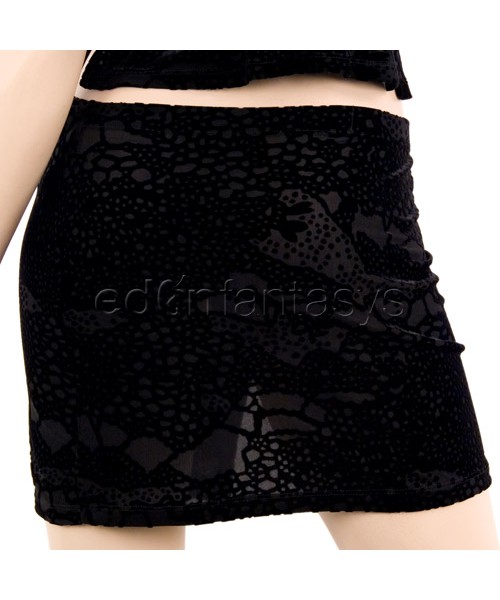 Velvet forest cami and skirt