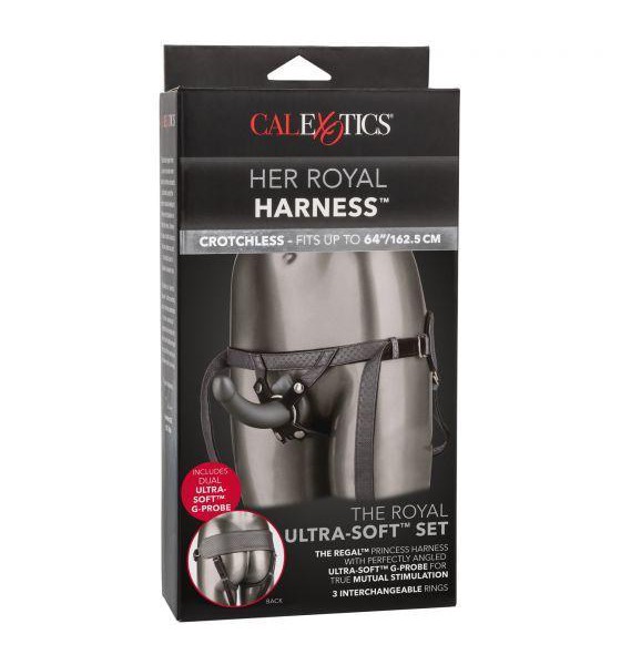 Ultra-Soft Strap-On Set - Crotchless Harness and Dual Stimulating G-Probe!