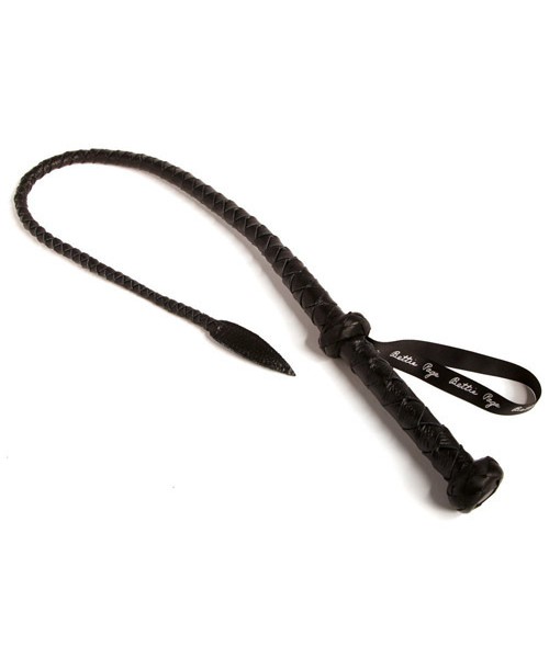 Bettie Page leather bullwhip