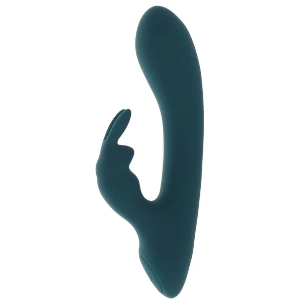 Playboy Pleasure Lil Rabbit Waterproof Rechargeable Silicone Dual Stimulation Vibrator - Teal