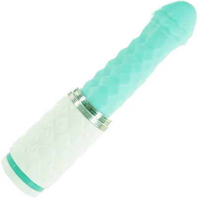 Pillow Talk Feisty Silicone Waterproof Rechargeable Thrusting Vibrator Teal