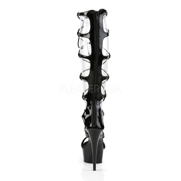 DELIGHT-698 - 6" Stiletto Heel Lace-Up P/F Sandal, Back — image 4 of 4