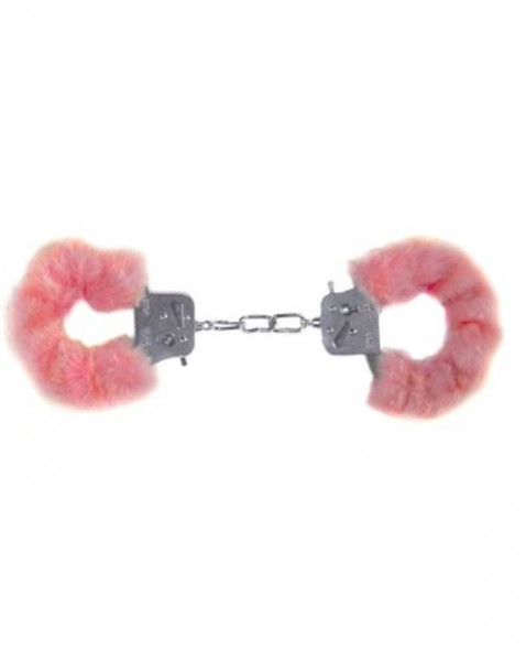 Pink Fur Lined Handcuffs - Pink
