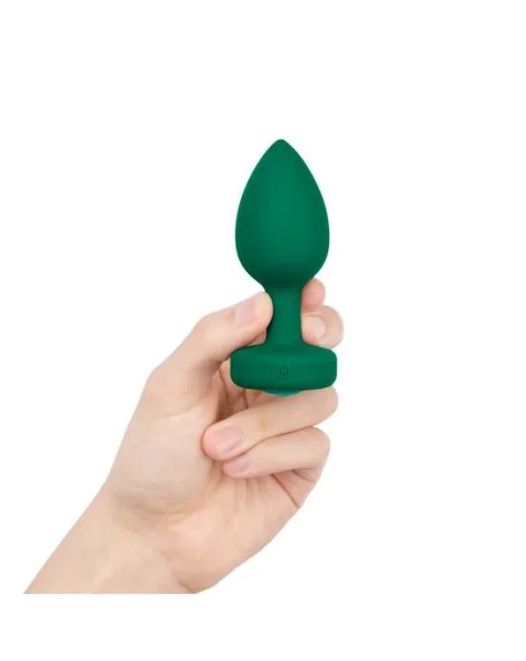 B-vibe Vibrating Jewel Plug - Green - M/l