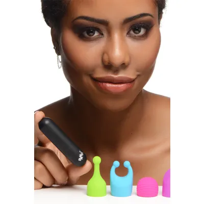 Bang 3 Rechargeable Bullet Vibe with 4 Glow In The Dark Attachments