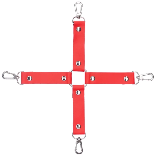 Hog Tie Restraint With Faux Fur Cuffs