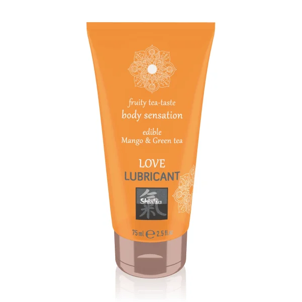 Shiatsu Love Lubricant Edible Mango And Green Tea 75ml Water-Based