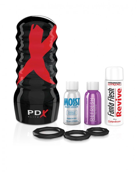 Pdx Elite Air-tight Anal Mastorbator - Black