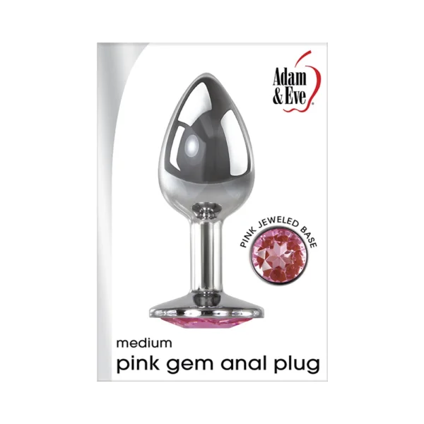 Adam & Eve Pink Gem Anal Plug - Medium