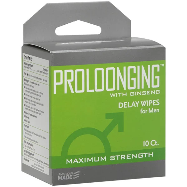 Proloonging With Ginseng Delay Wipes For Men 10 Pack