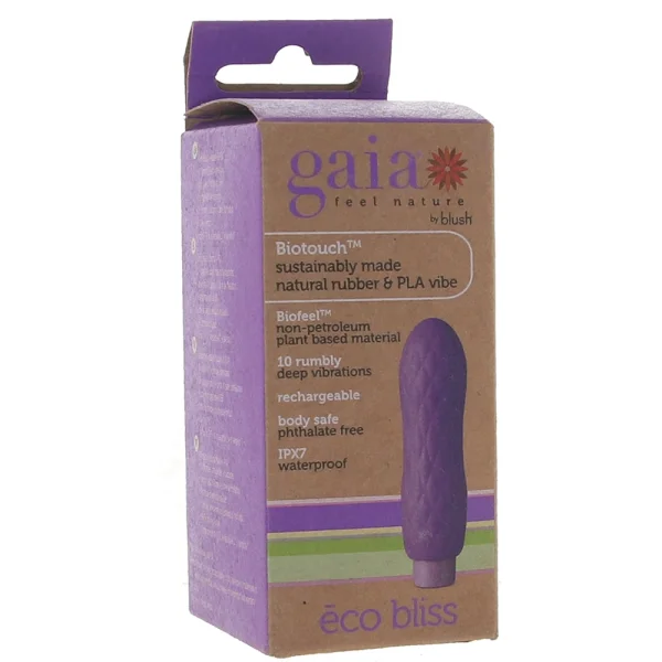 Gaia Eco Bliss Rechargeable Waterproof Plant Based Clitoral Vibrator By Blush - Lilac