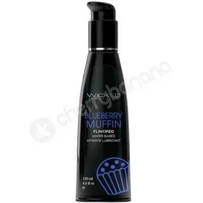 Wicked Aqua Blueberry Muffin Flavoured Water Based Lubricant 120ml