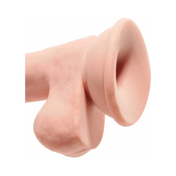 King Cock Triple Density 6.5 inches Dildo with Balls Beige